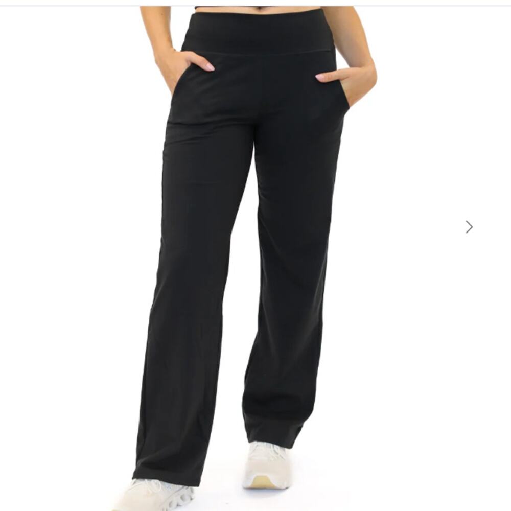 Senita Straight Leg Pants - M - Black